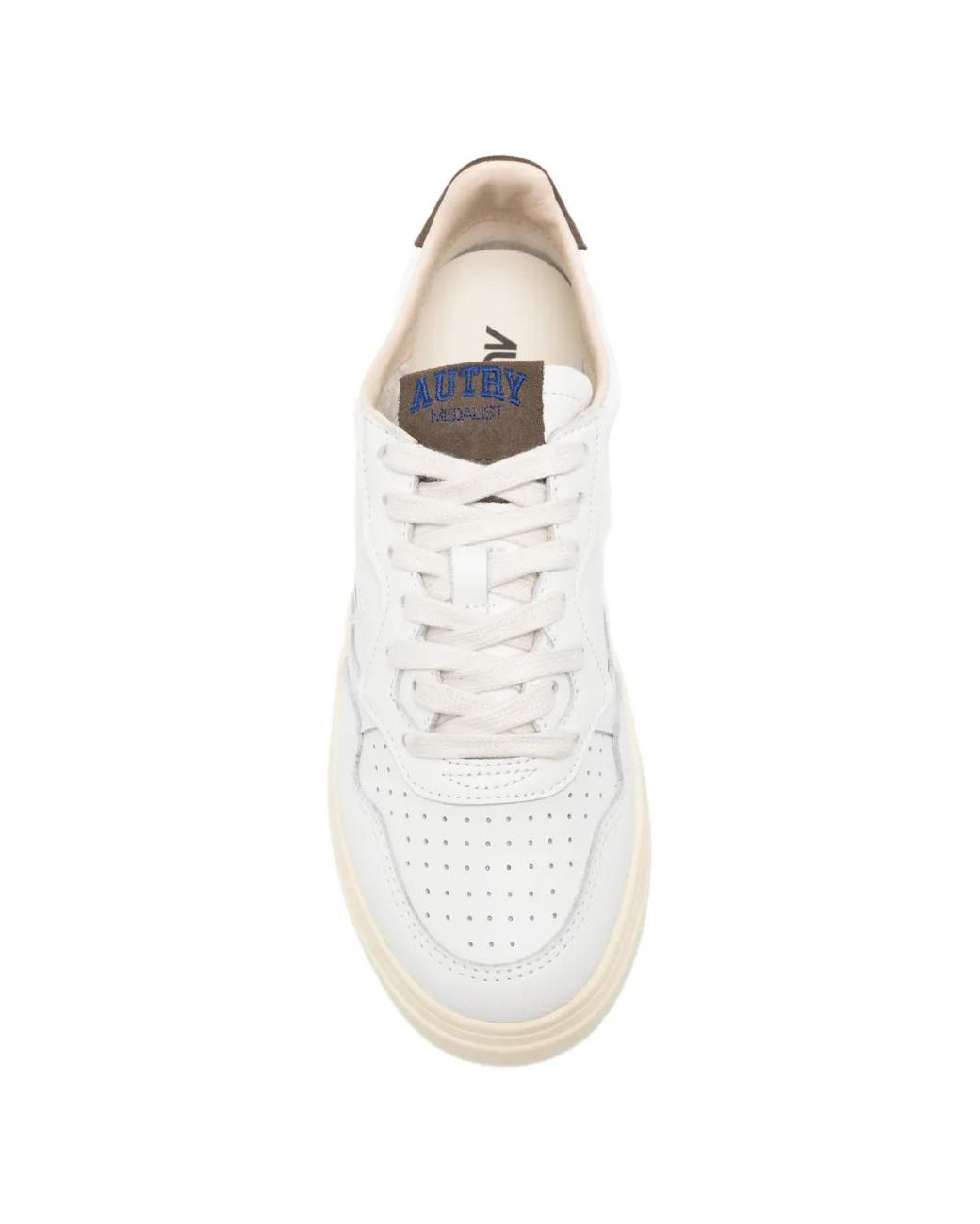 Autry White Medalist Logo-Patch Panelled Sneakers