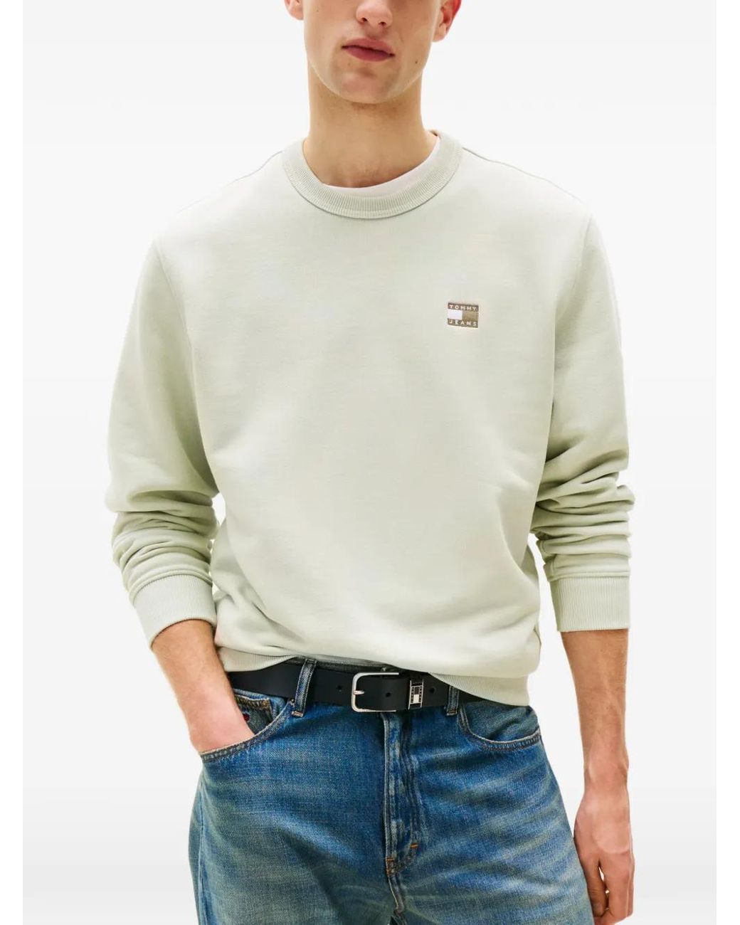 Tommy Hilfiger White Logo Sweatshirt for men