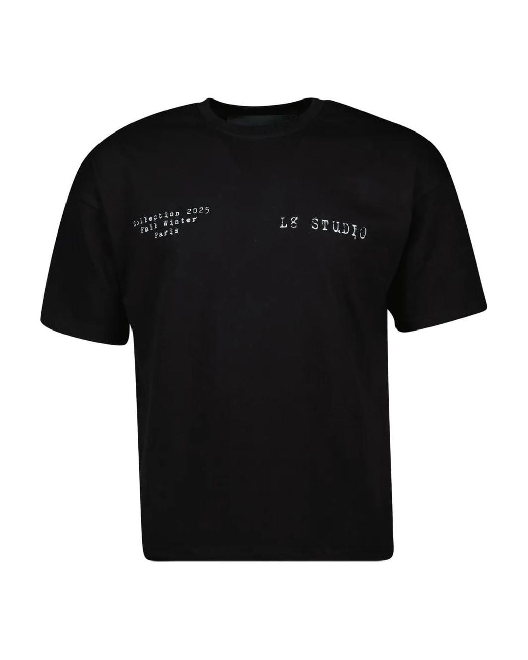 L8 Studio Black Vierge Cotton T-Shirt for men