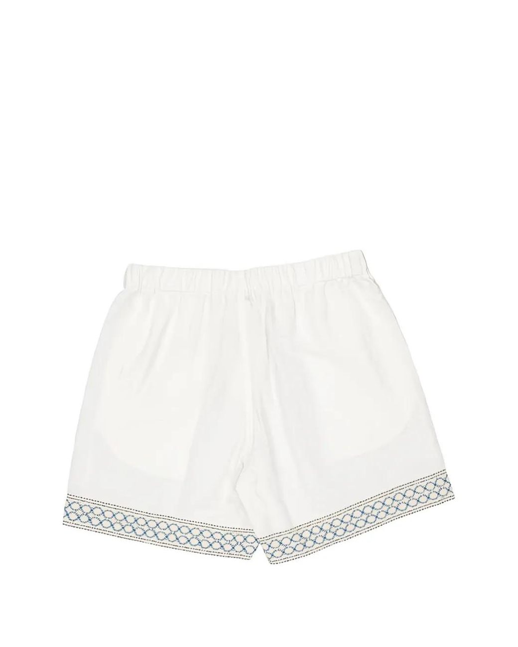 Homme by Michele Rossi White Braided Bermudas for men