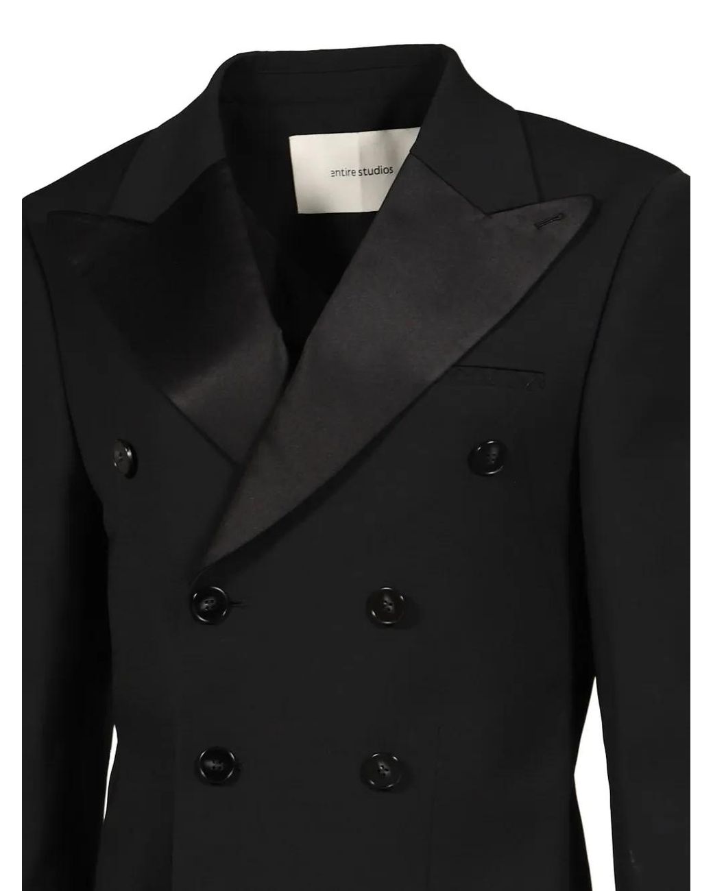 Entire studios Black Double-Breasted Mason Jacket