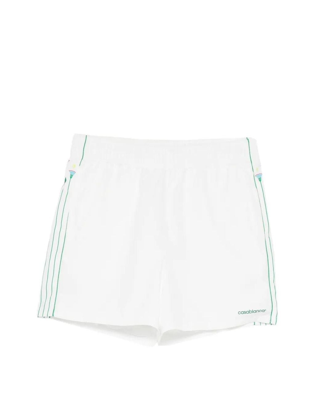 Casablanca White Logo-Print Swimming Shorts for men