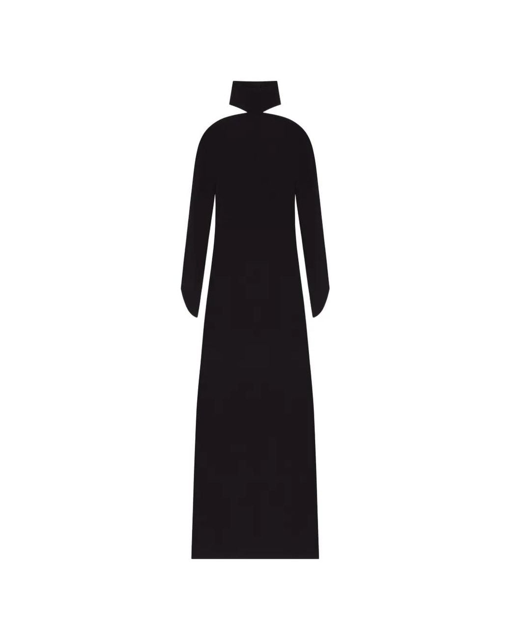 Courreges Black Circle Mockneck Gown