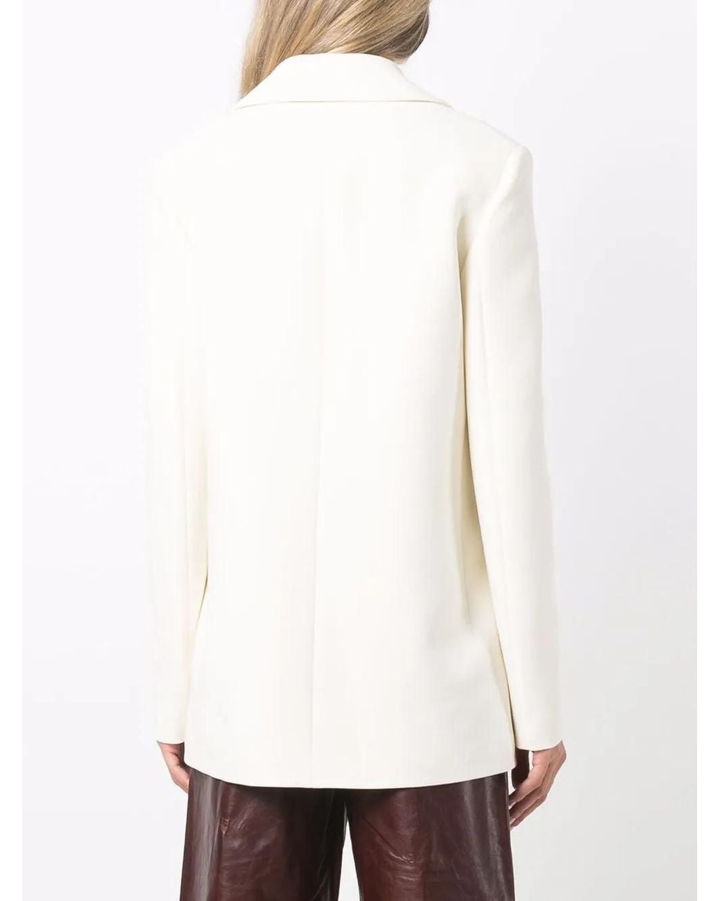 Jil Sander White Single-Breasted Blazer