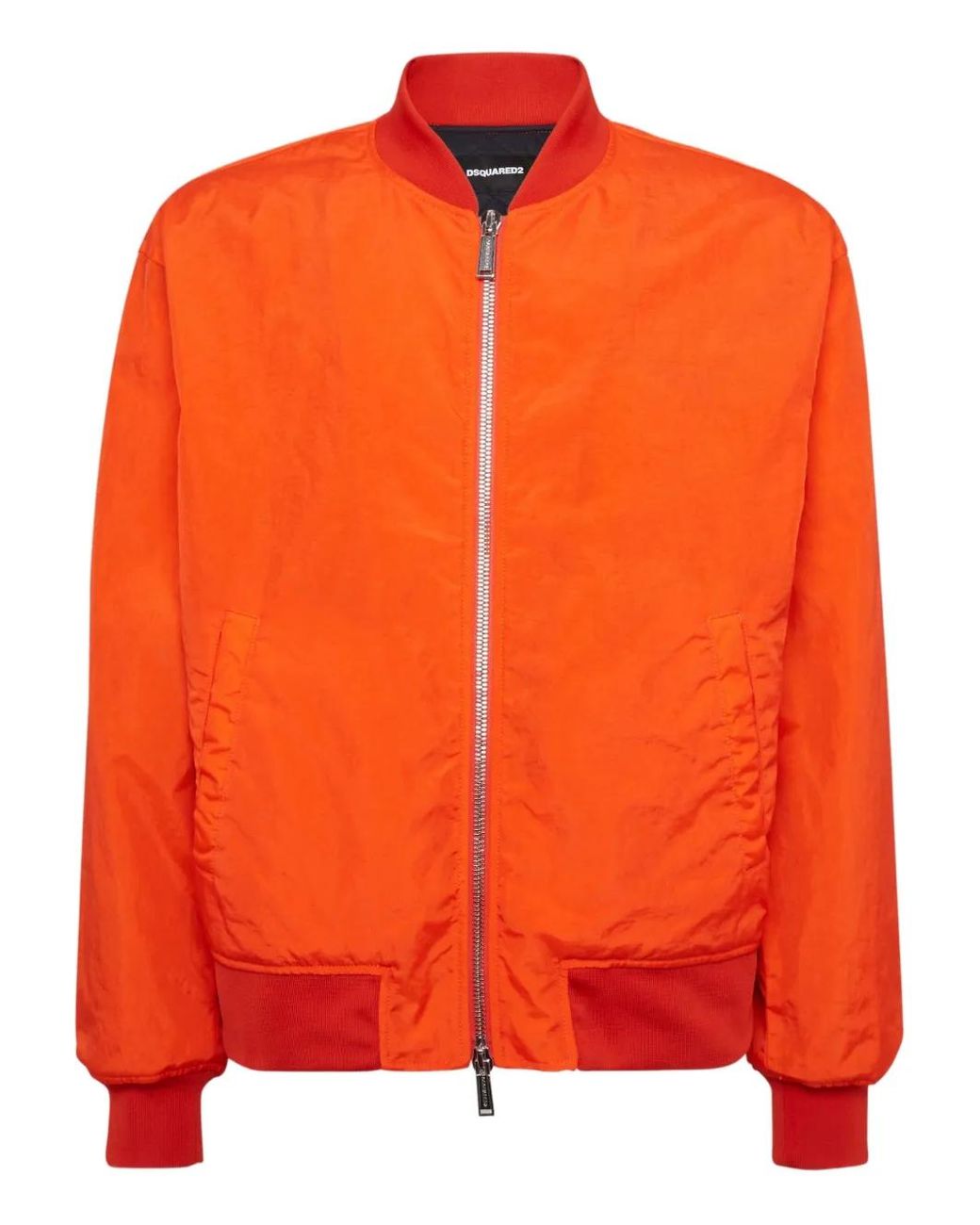 DSquared² Orange Veste Bomber À Logo Imprimé for men