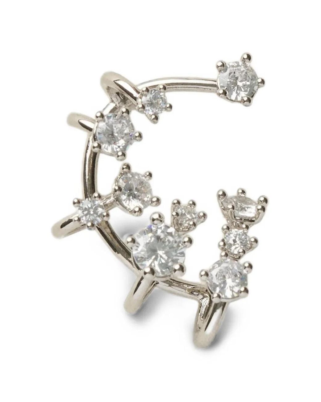 Panconesi White Kismet Zircon Single Ear Cuff