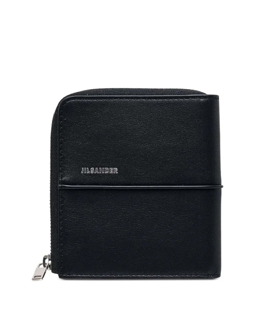Jil Sander Black Zip-Around Card Wallet for men