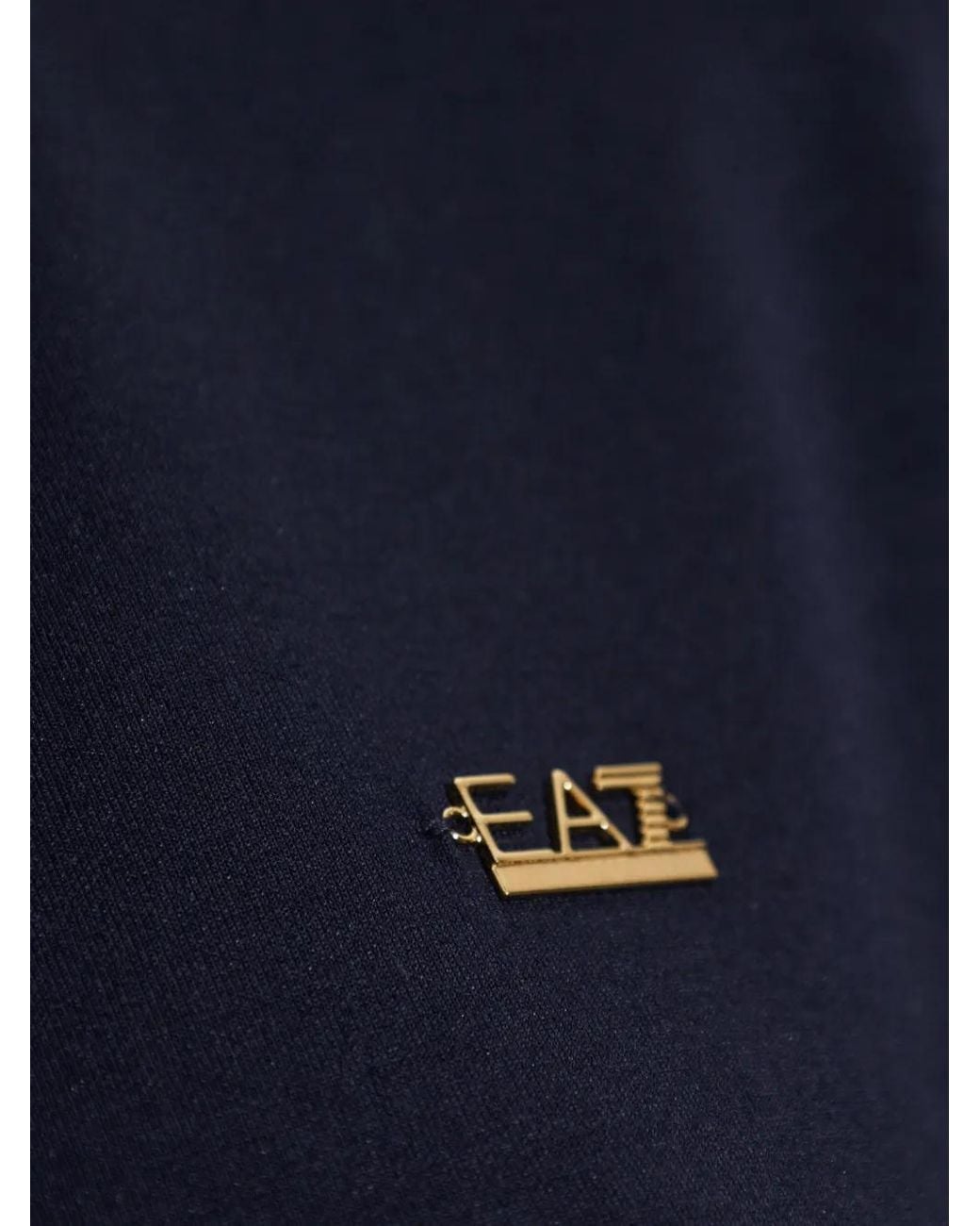 EA7 Blue Logo-Plaque Zip-Up Sweatshirt