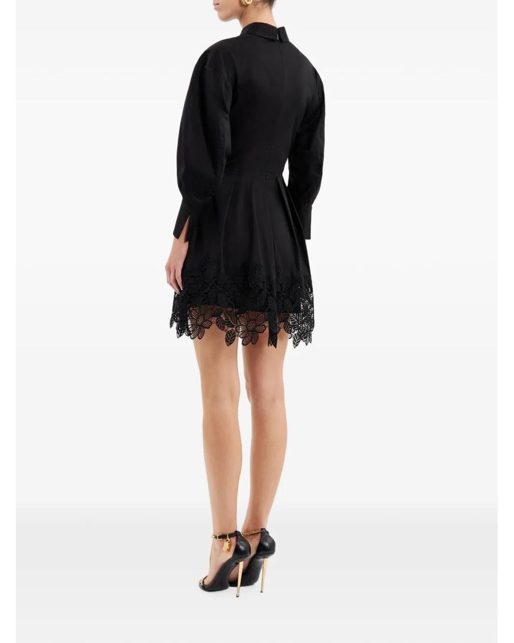 Rebecca Vallance Black Claribelle Long-Sleeve Mini Dress