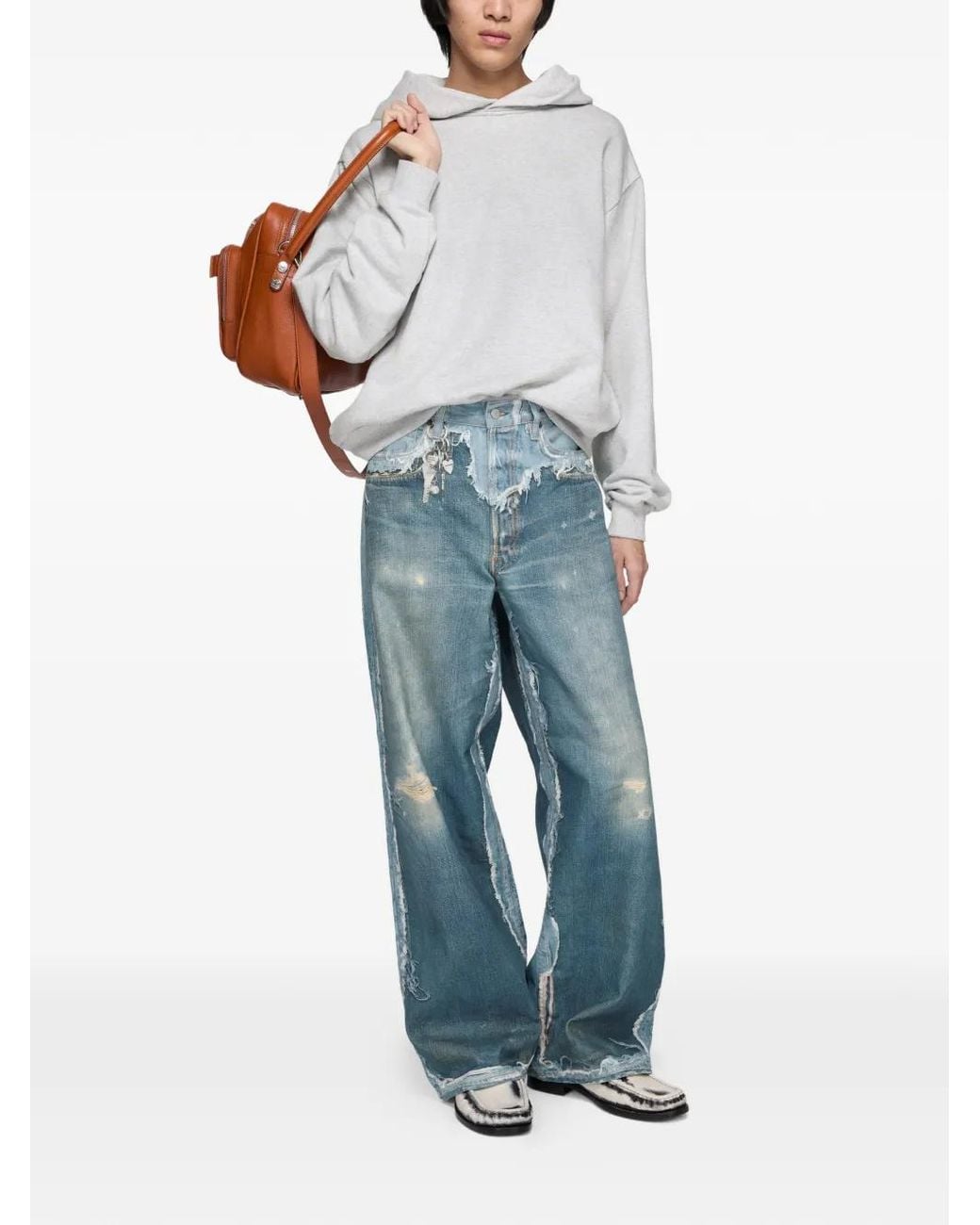 Acne Blue Trompe L'Oeil Denim Jeans