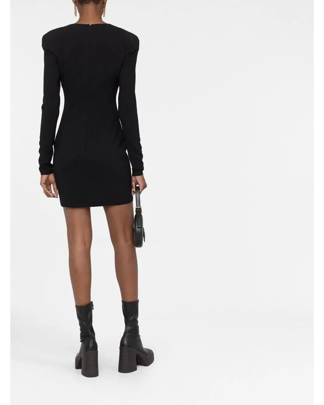 Versace Black Miniabito Con Corsetto