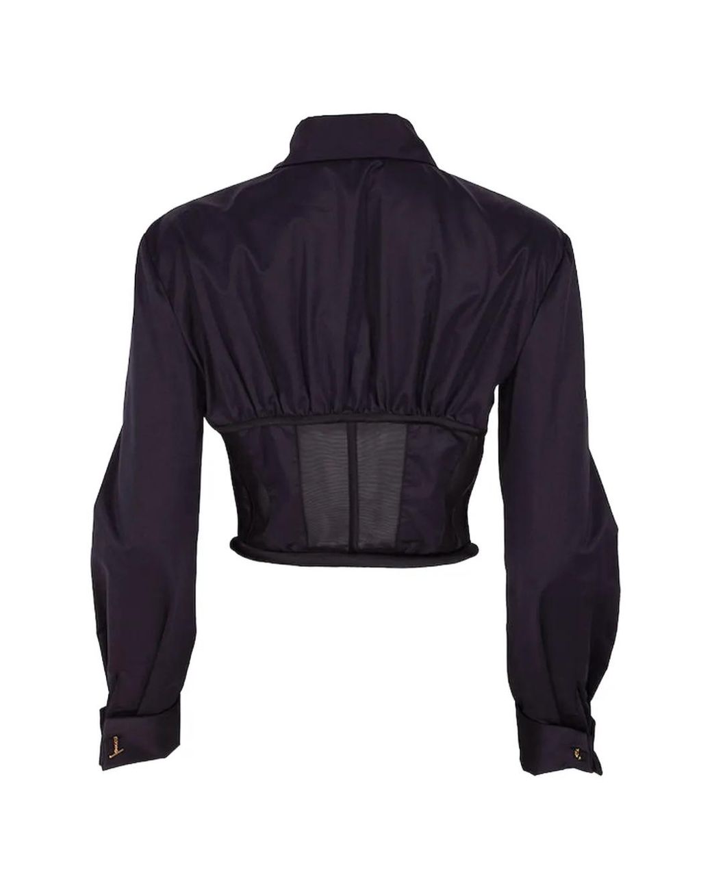 Elisabetta Franchi Blue Long-Sleeved Zip Shirt