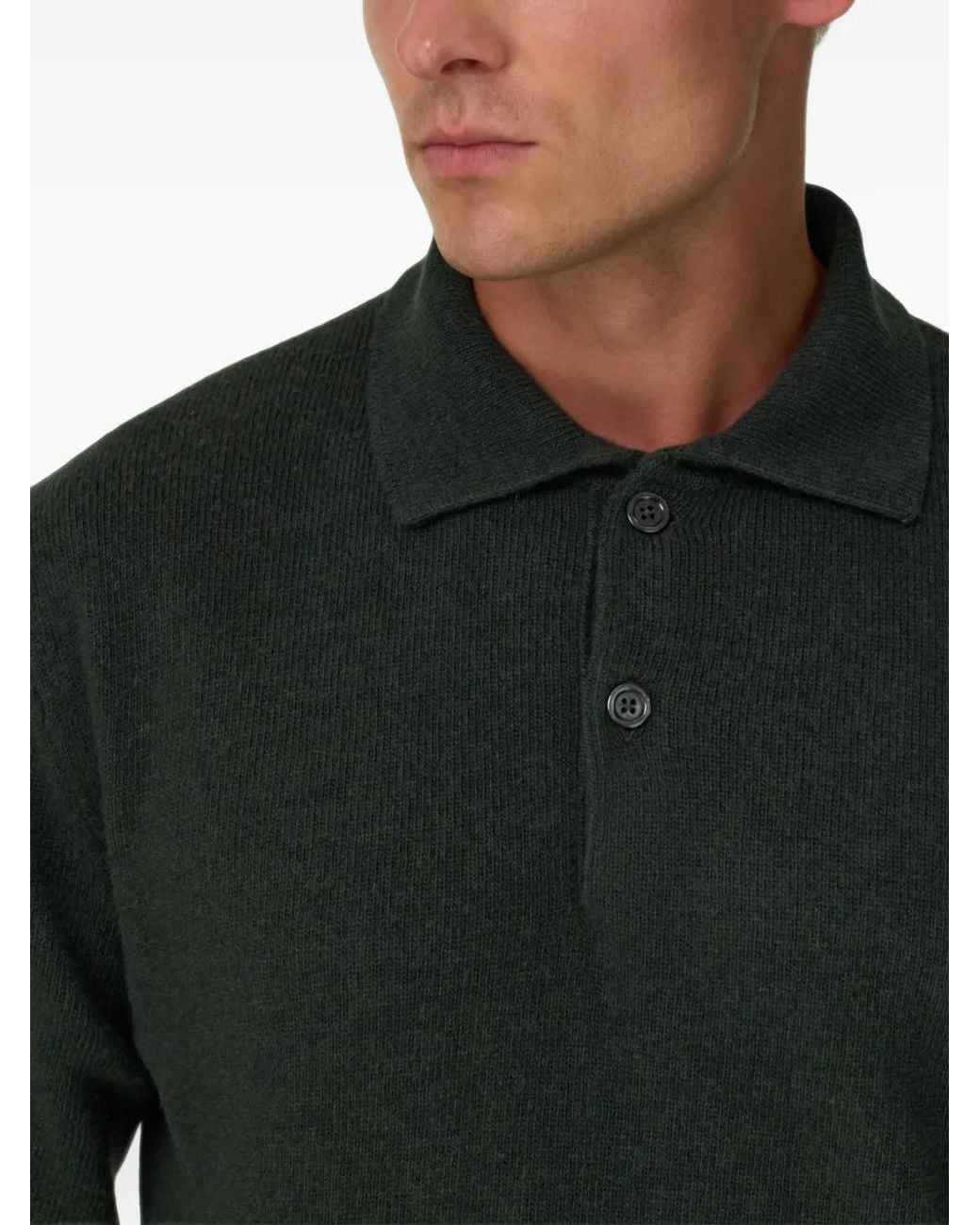 Boggi Green Knitted Polo Shirt for men