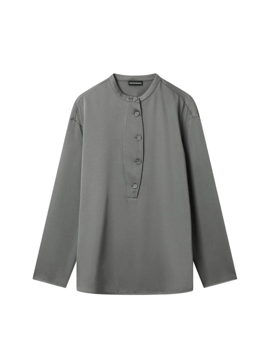 Emporio Armani Gray Button-Fastening Blouse