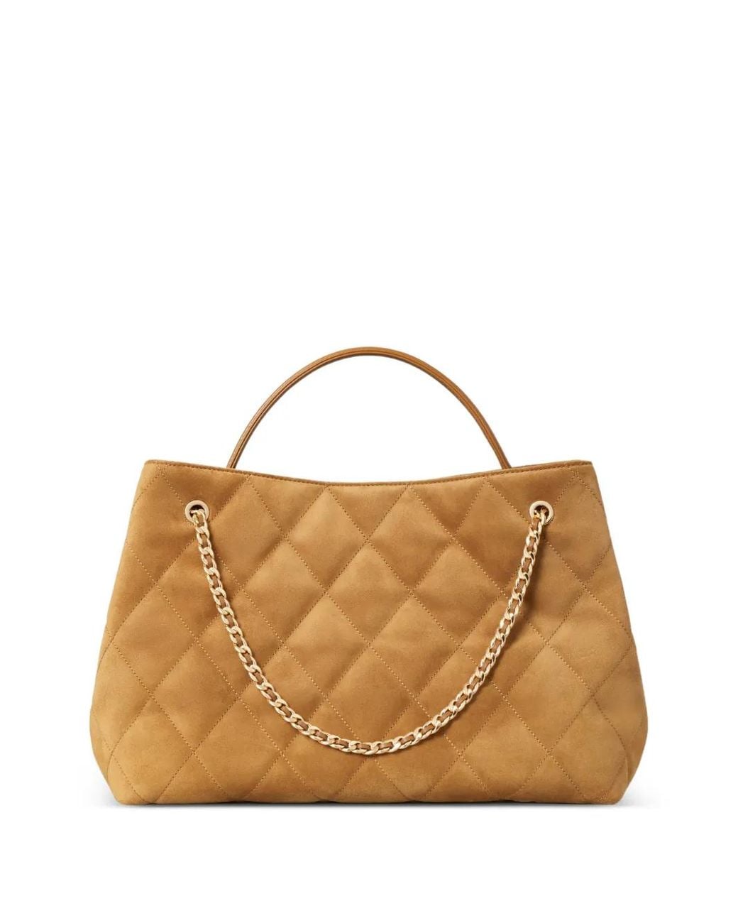 Tory Burch Metallic Fleming Suede Carryall Bag