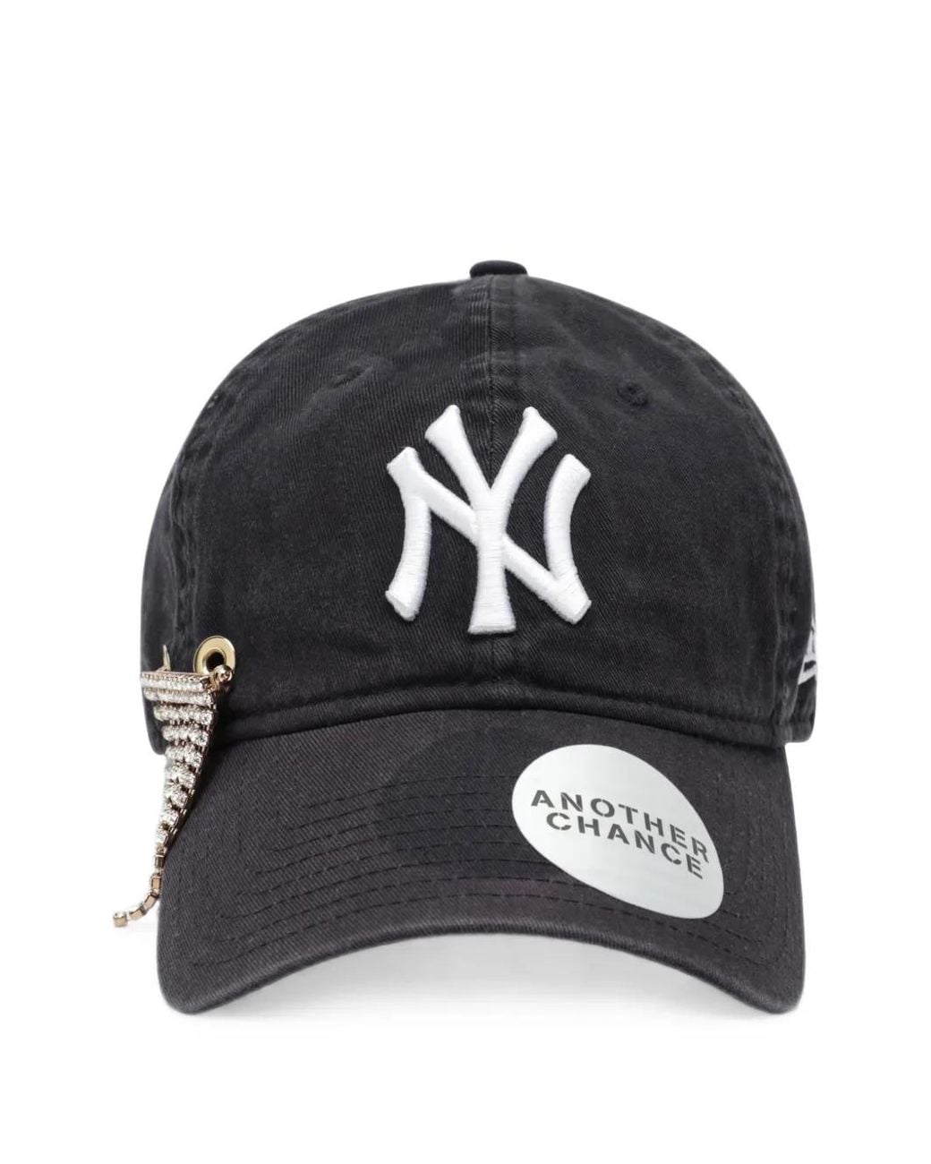 ANOTHER CHANCE Blue Crystal-Embellished Logo-Embroidered Cap for men
