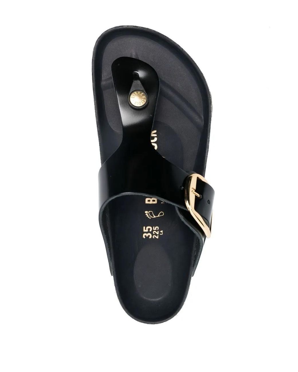 Birkenstock Black Gizeh Big Buckle 35Mm Slides