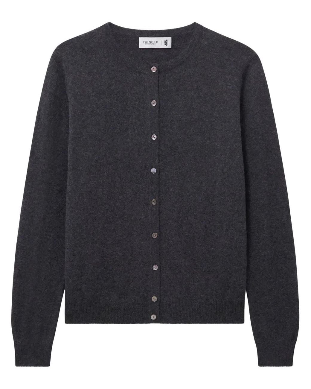 Pringle of Scotland Black Crew-Neck Cashmere Cardigan