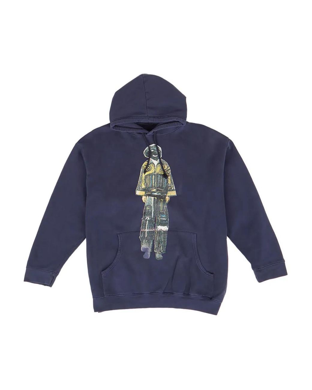 DRx FARMAxY FOR LN-CC Blue Graphic-Print Hoodie