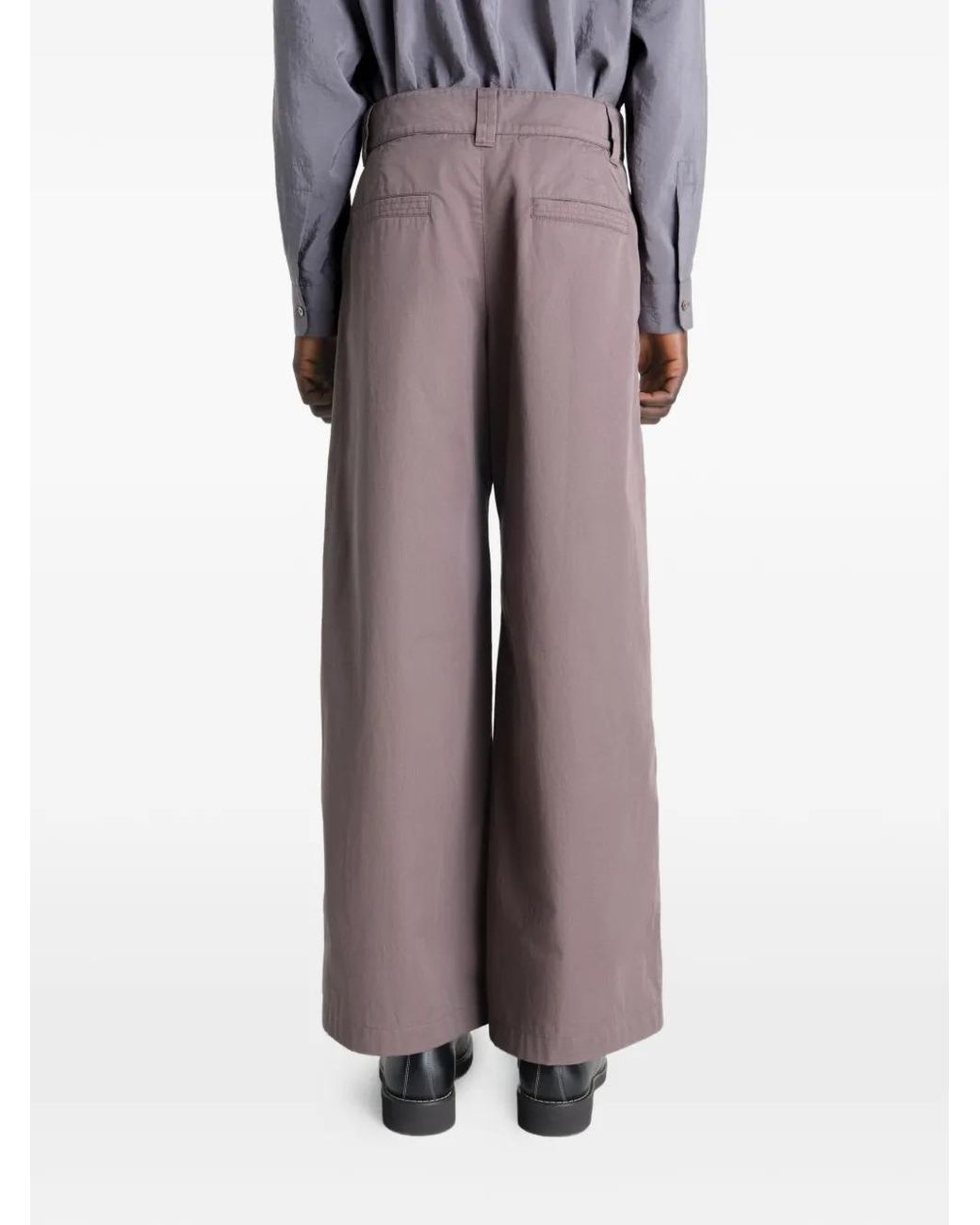 Lemaire Gray Straight Fit Pants for men