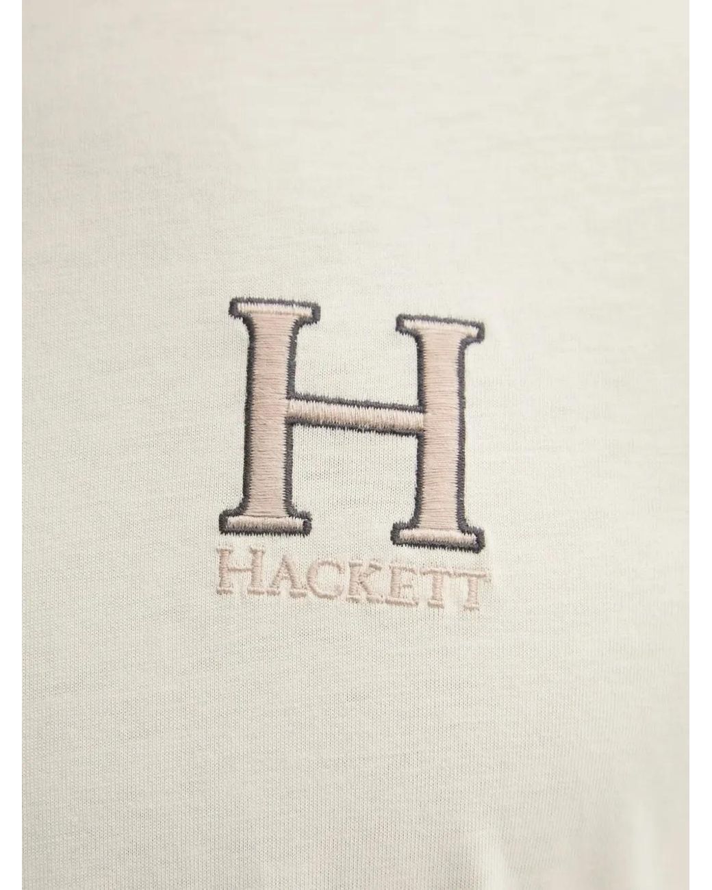 Hackett White Embroidered-Logo Cotton T-Shirt for men
