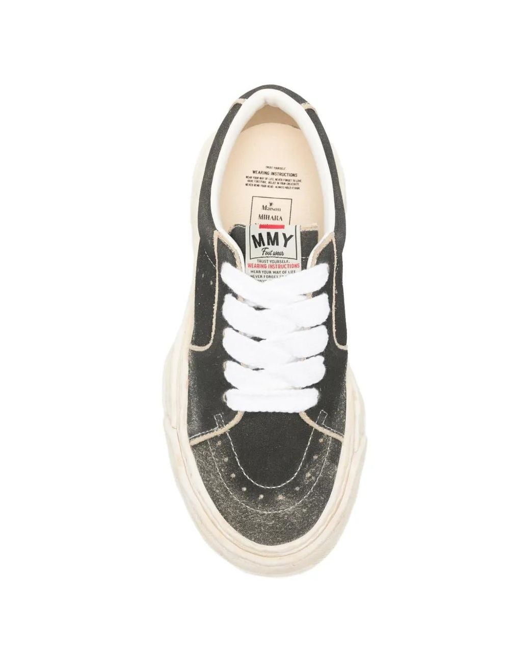 Maison Mihara Yasuhiro White Eric Overdyed Suede Sneakers