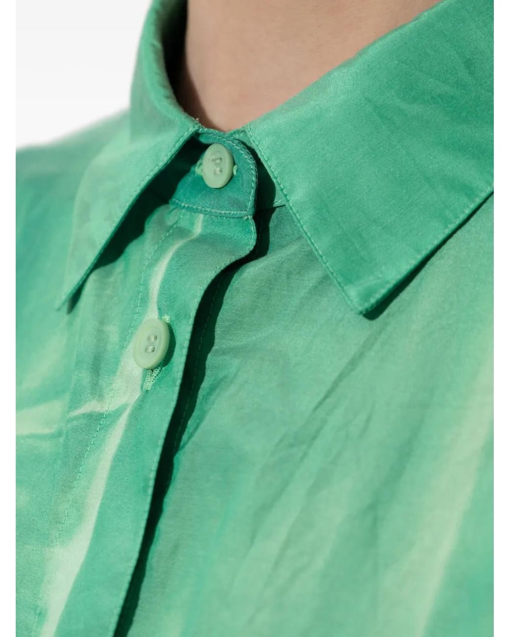 Loewe Green Button-Down Cotton Shirt