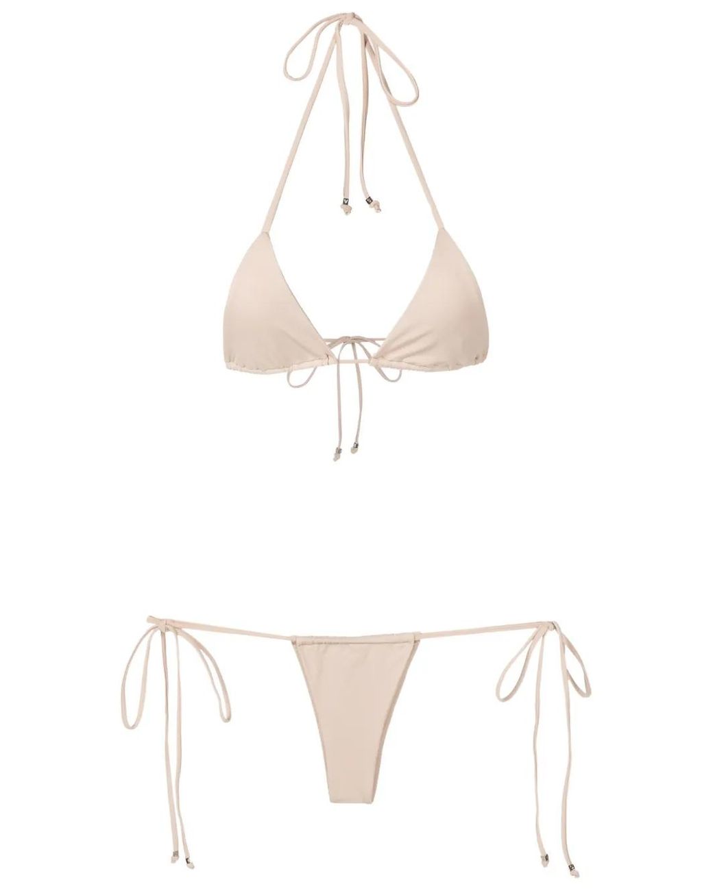 Amir Slama White Halterneck Triangle Bikini