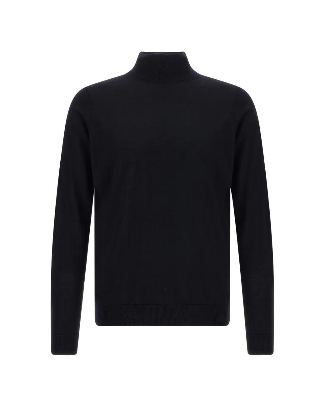Lazare Studio Blue Mock-Neck Wool Sweater for men
