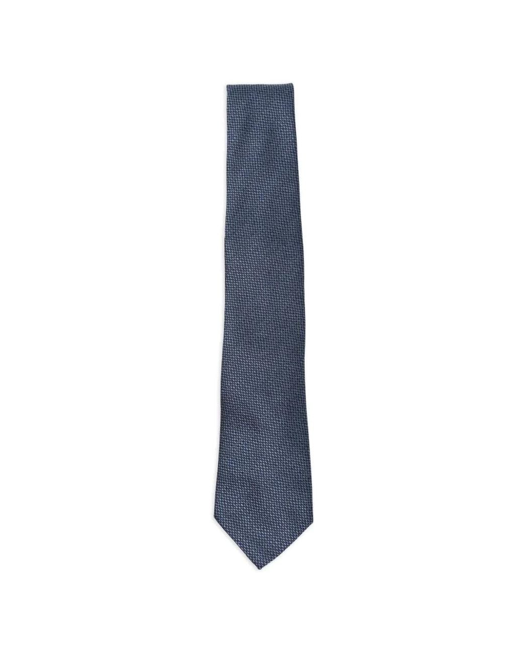 Canali Blue Micro-Patterned Silk Tie for men