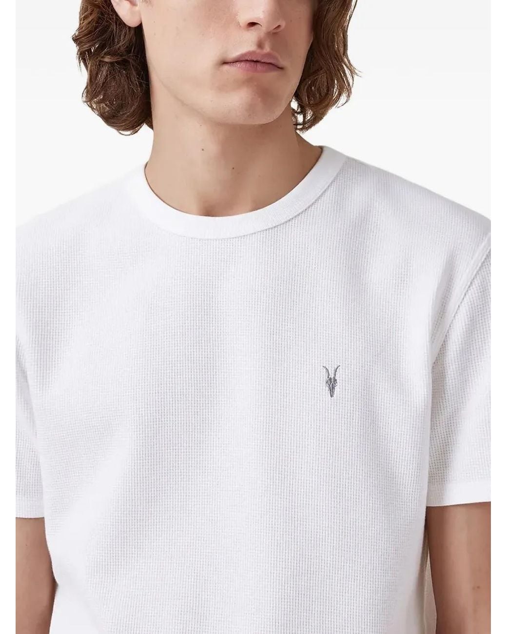 AllSaints White Ellis Logo-Detail T-Shirt for men