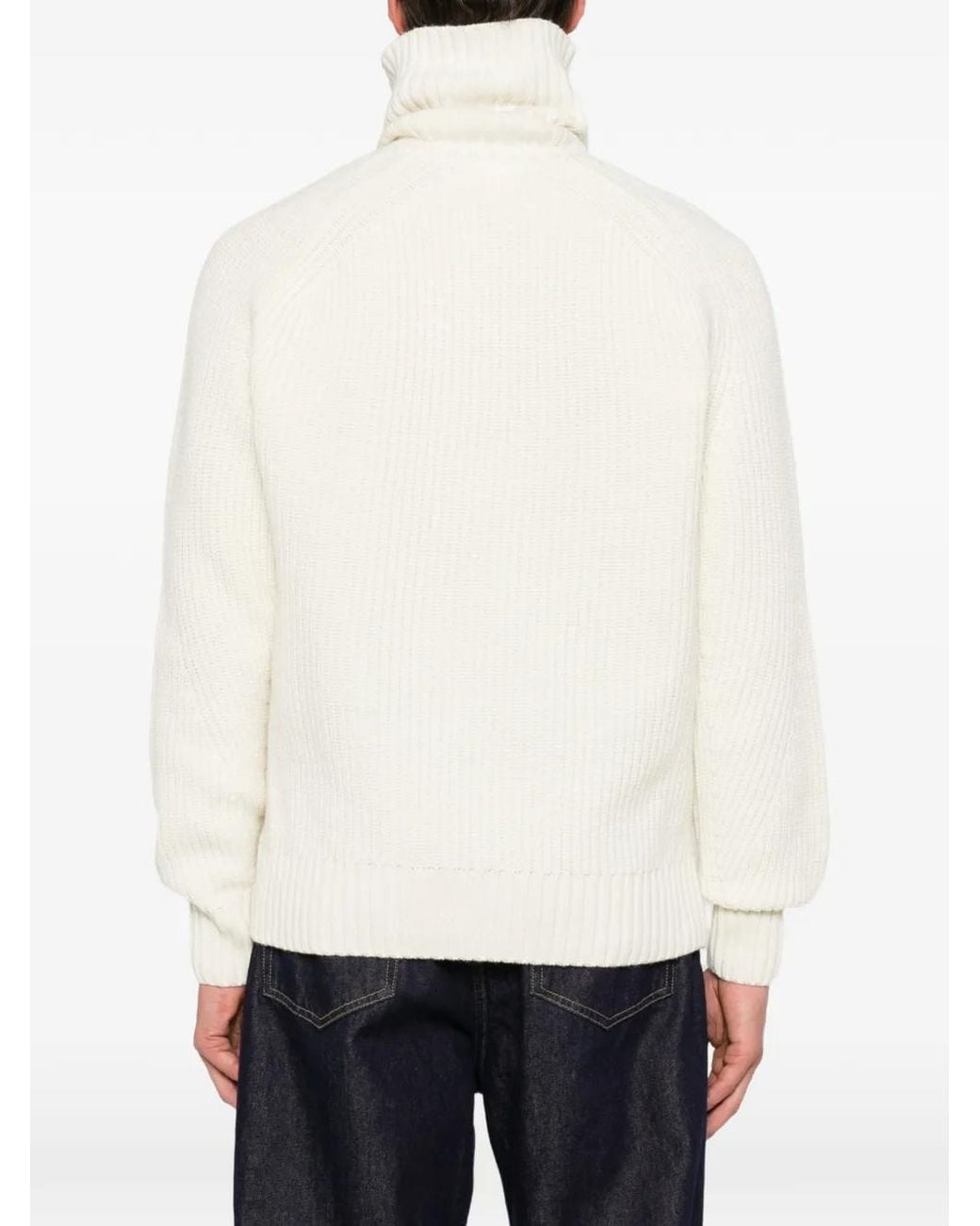 Lacoste Gerippter Pullover in White für Herren