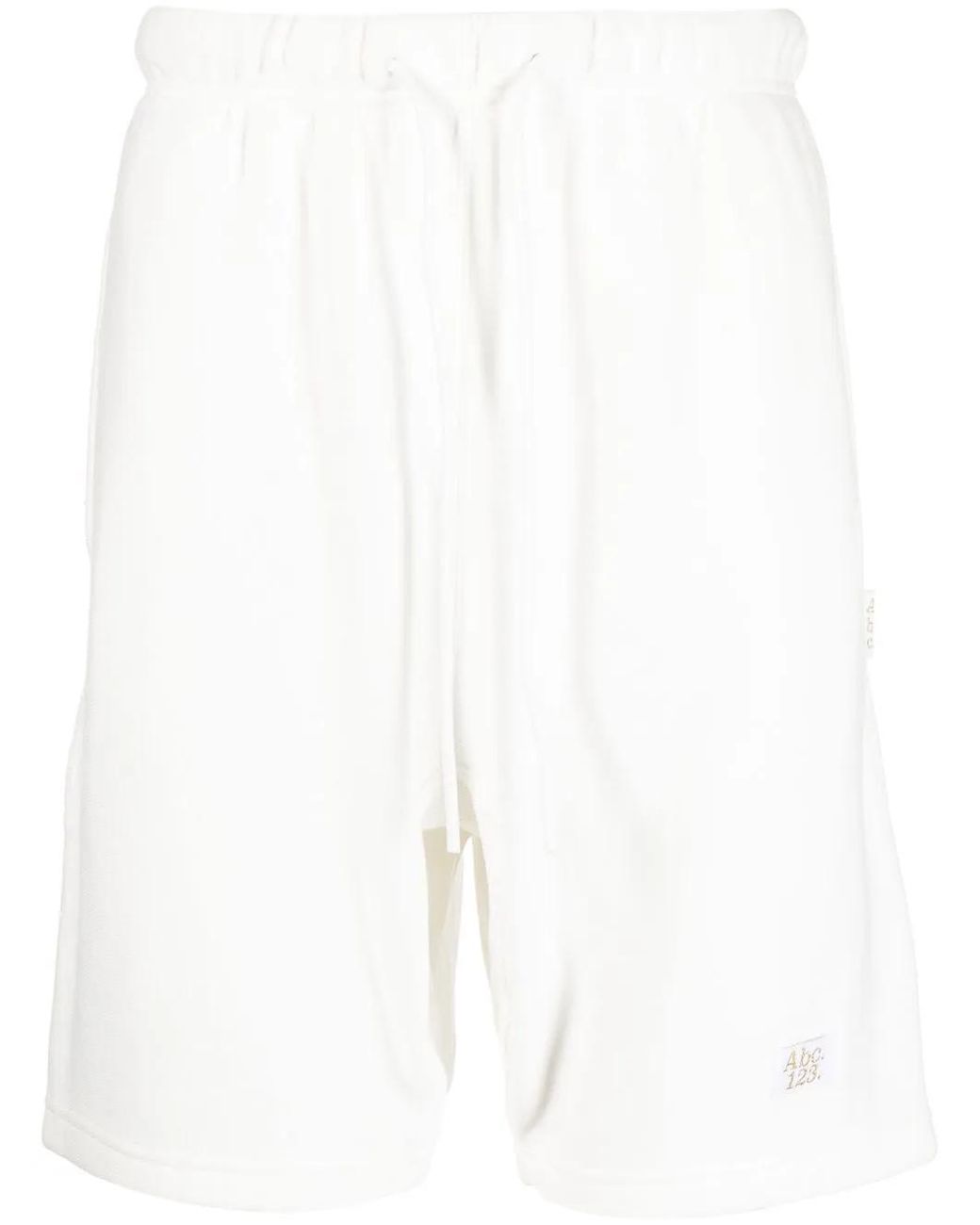 Advisory Board Crystals White Drawstring Sweat-Shorts for men