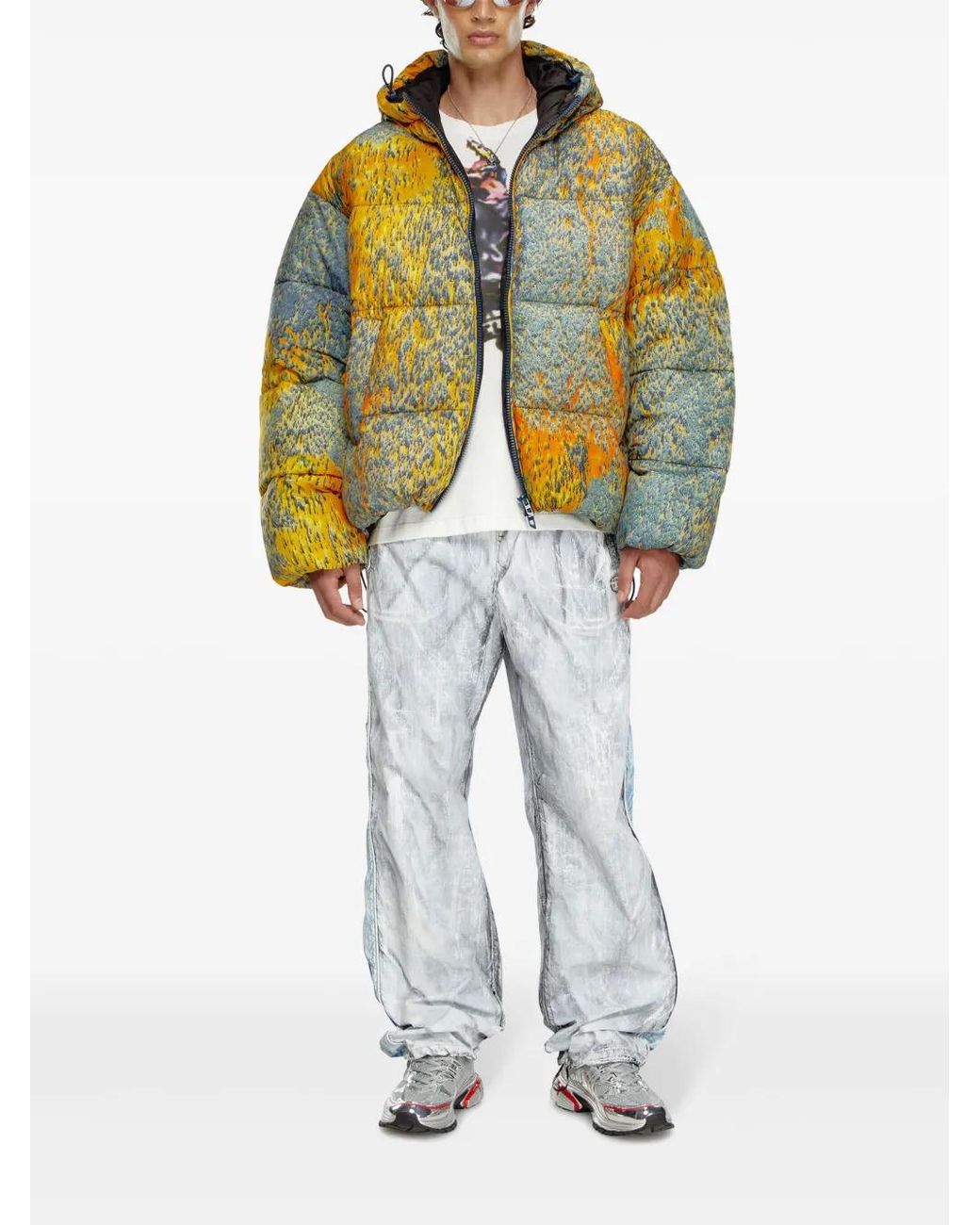 DIESEL Yellow W-Bogaert Padded Jacket for men