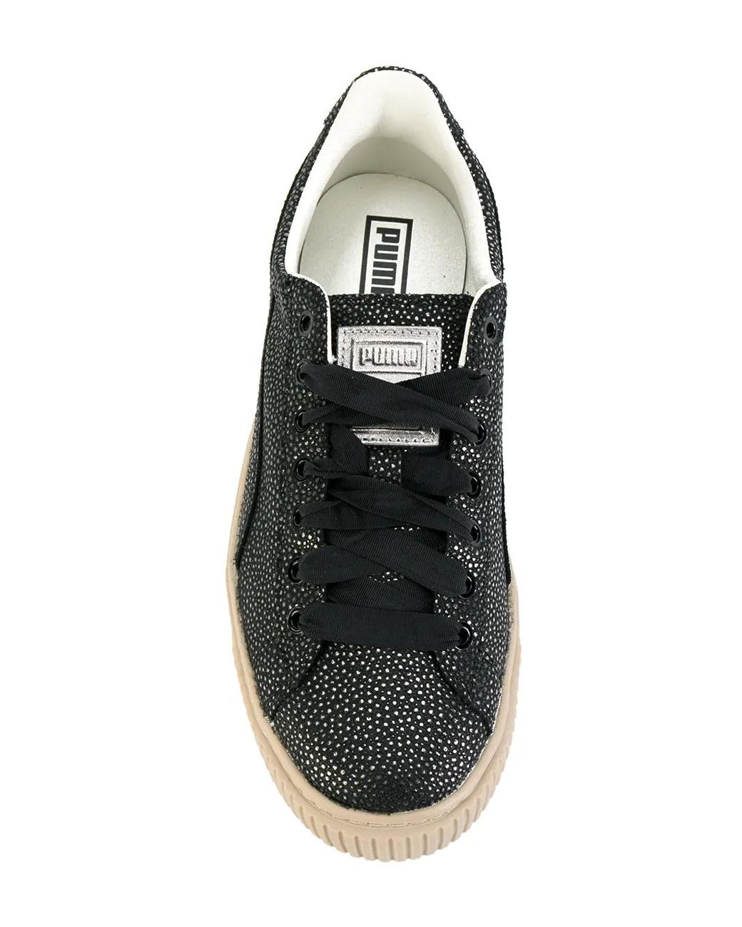PUMA Black Basket Platform Lux Sneakers