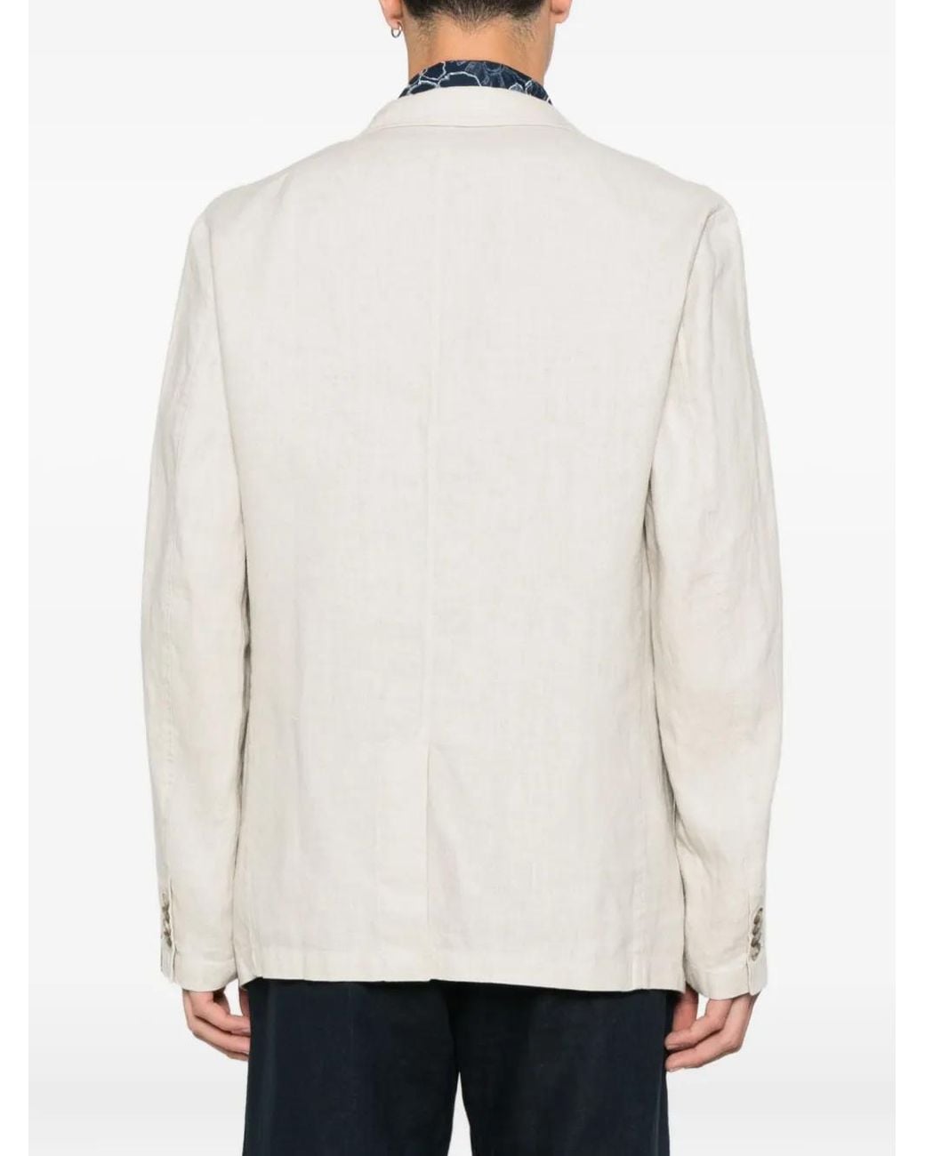 Marc O' Polo White Double-Breasted Linen Blazer for men