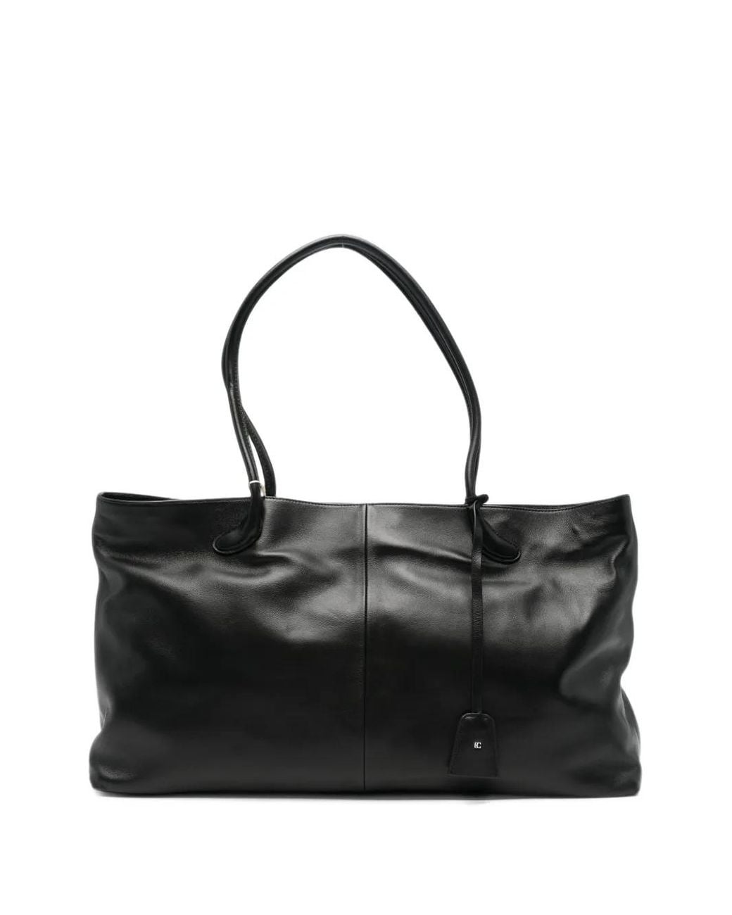 Low Classic Black Haricot Leather Tote Bag