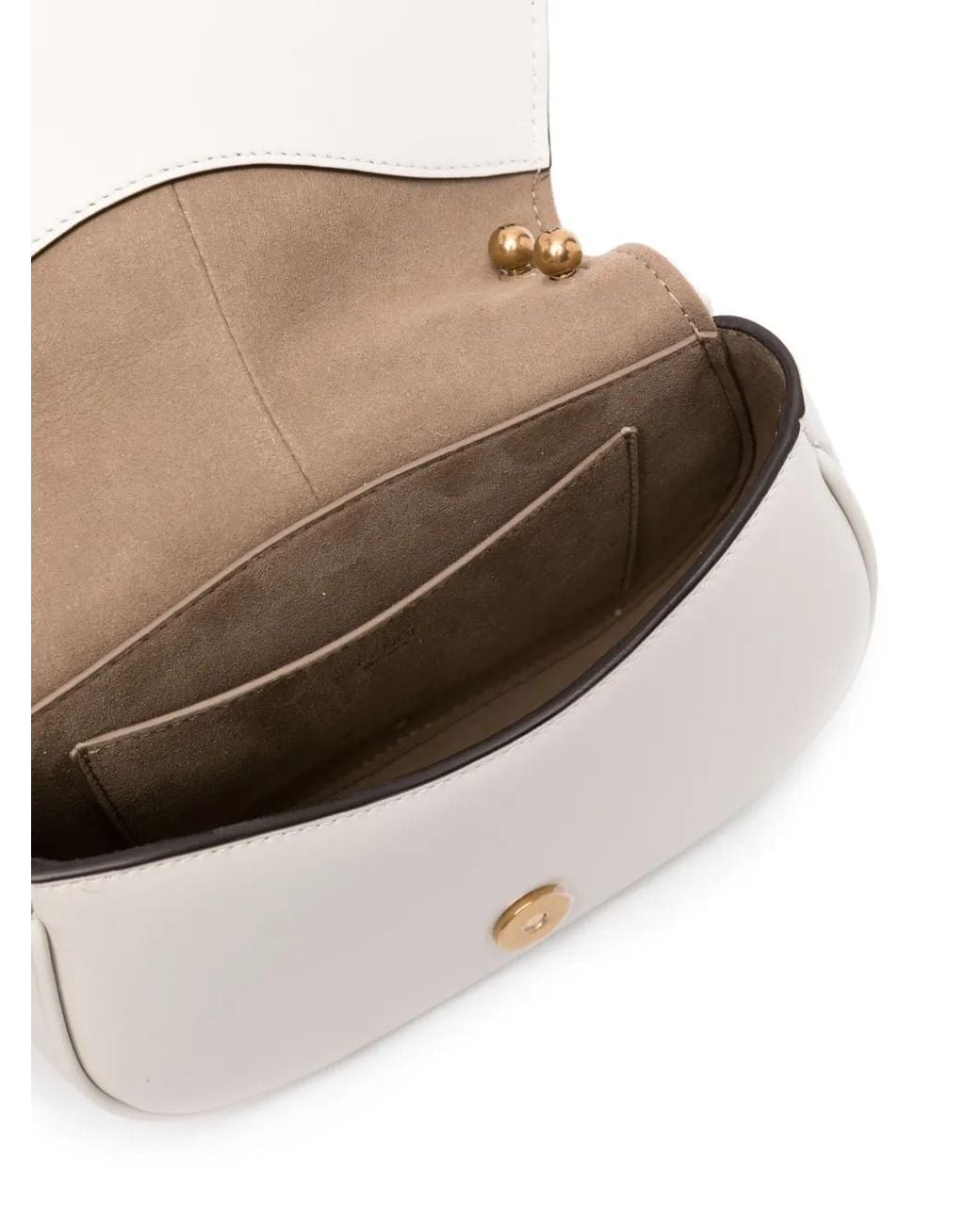 Fendi White Small C'Mon Leather Crossbody Bag