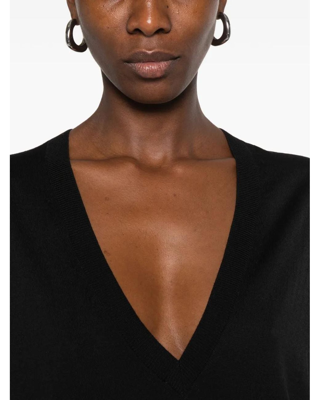 Liviana Conti Black V-Neck Sweater
