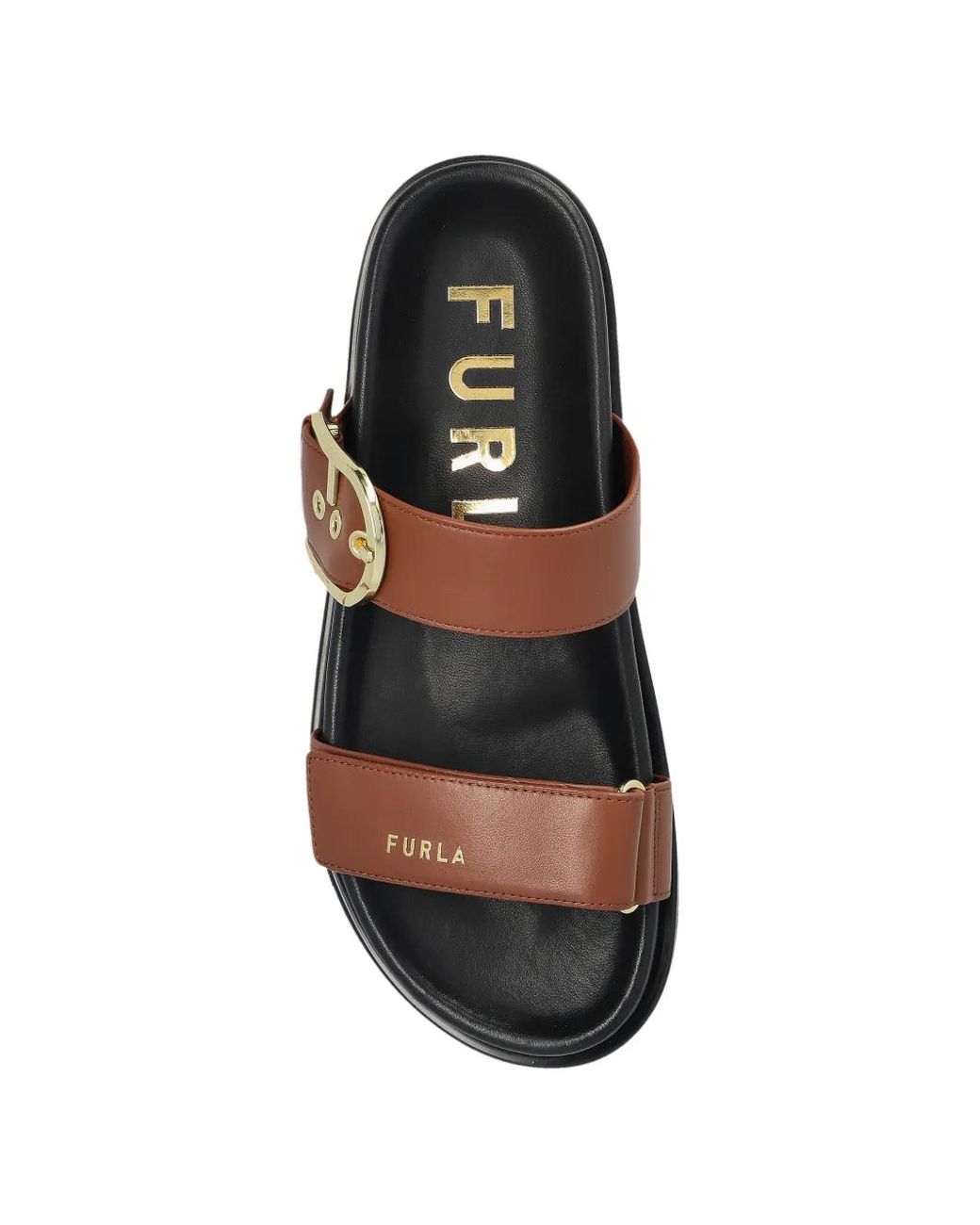 Furla White Solea Buckled-Strap Flat Sandals