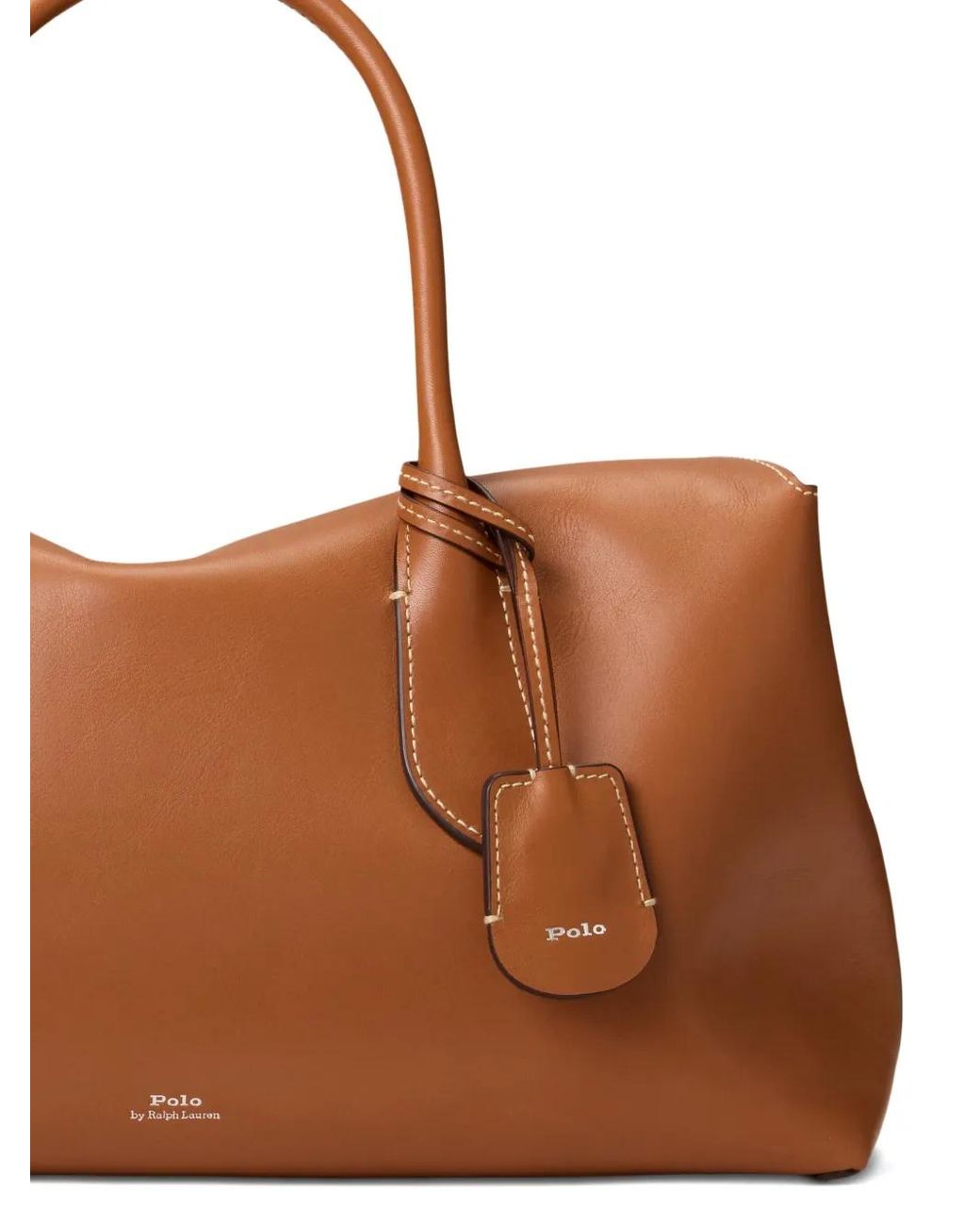 Polo Ralph Lauren Brown Logo-Print Tote Bag