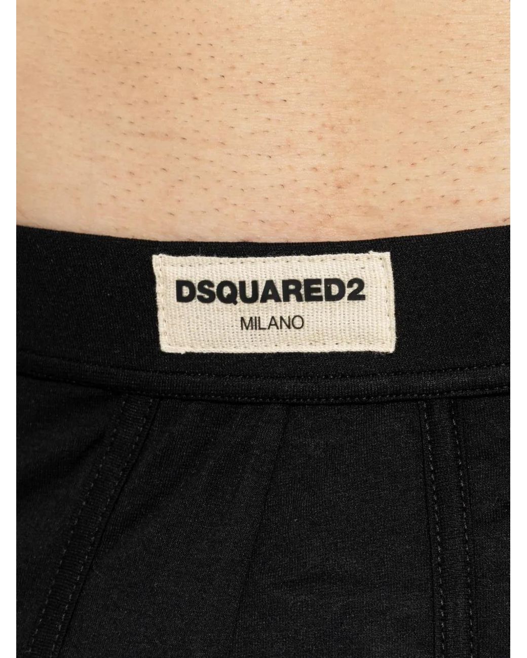 DSquared² Black Logo-Patch Boxers for men