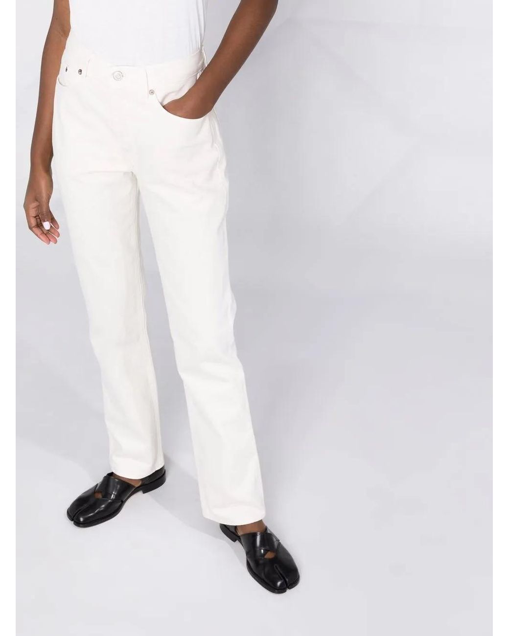 Agolde Straight Jeans in het White