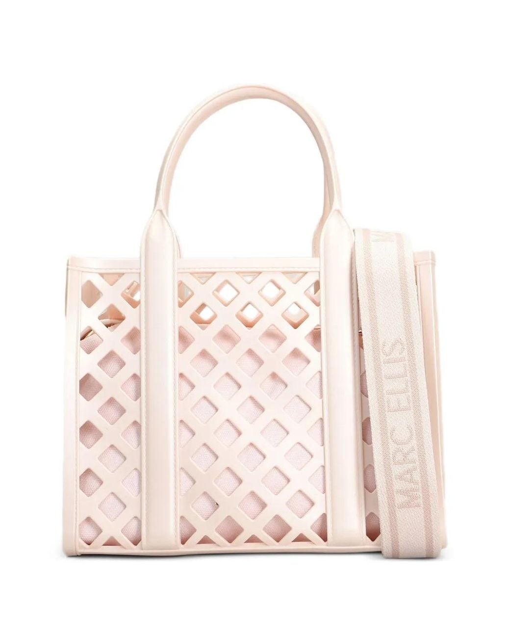 Marc Ellis Pink Flat-Plot Cut-Out Tote Bag
