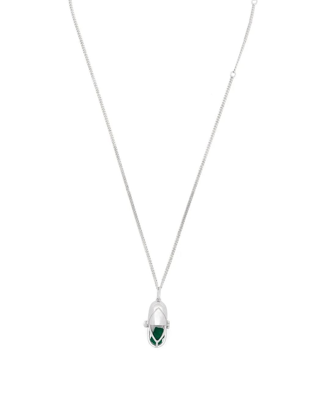 CAPSULE ELEVEN Metallic Capsule Crystal Pendant Necklace