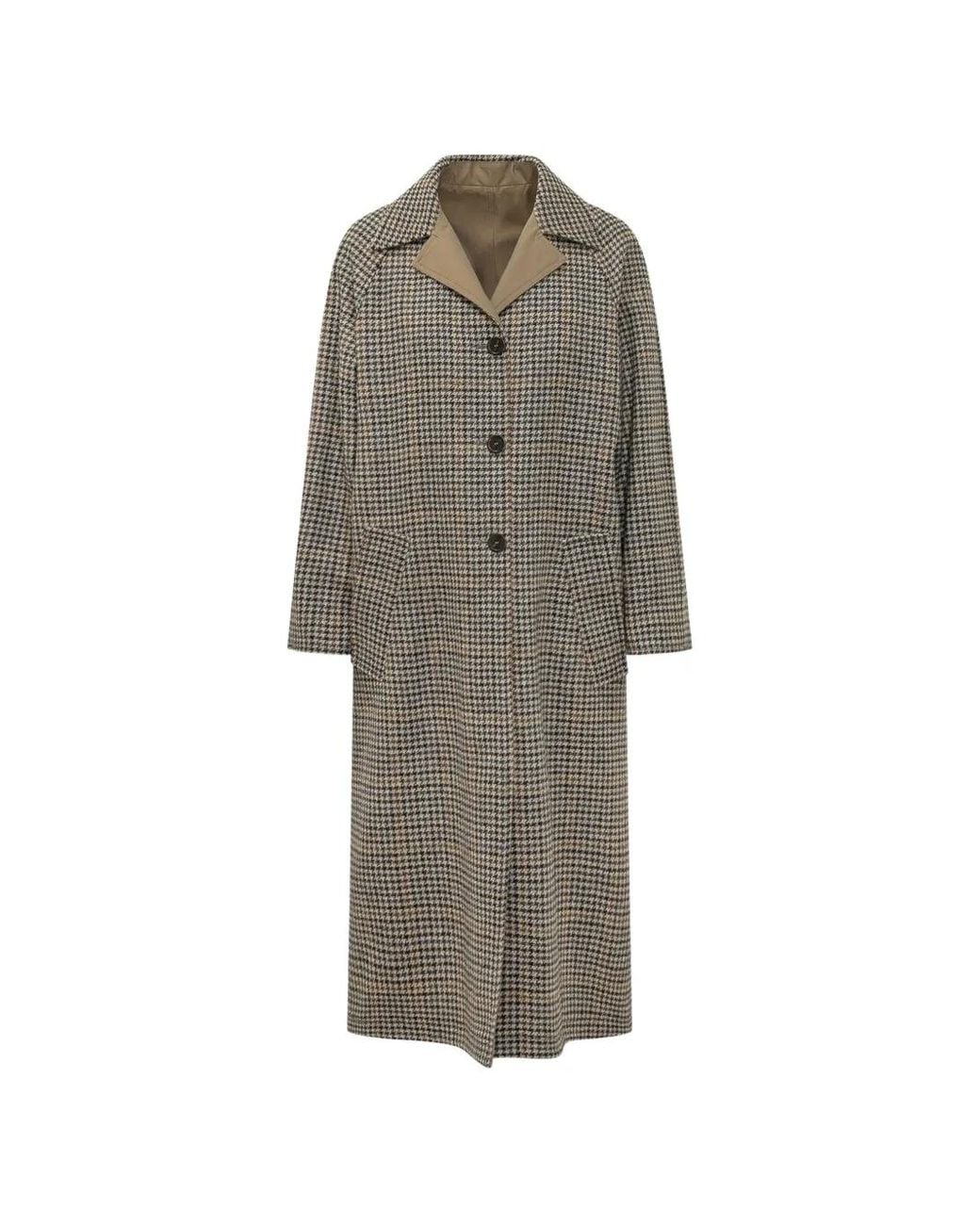 Schneiders Gray Kate Houndstooth Reversible Coat