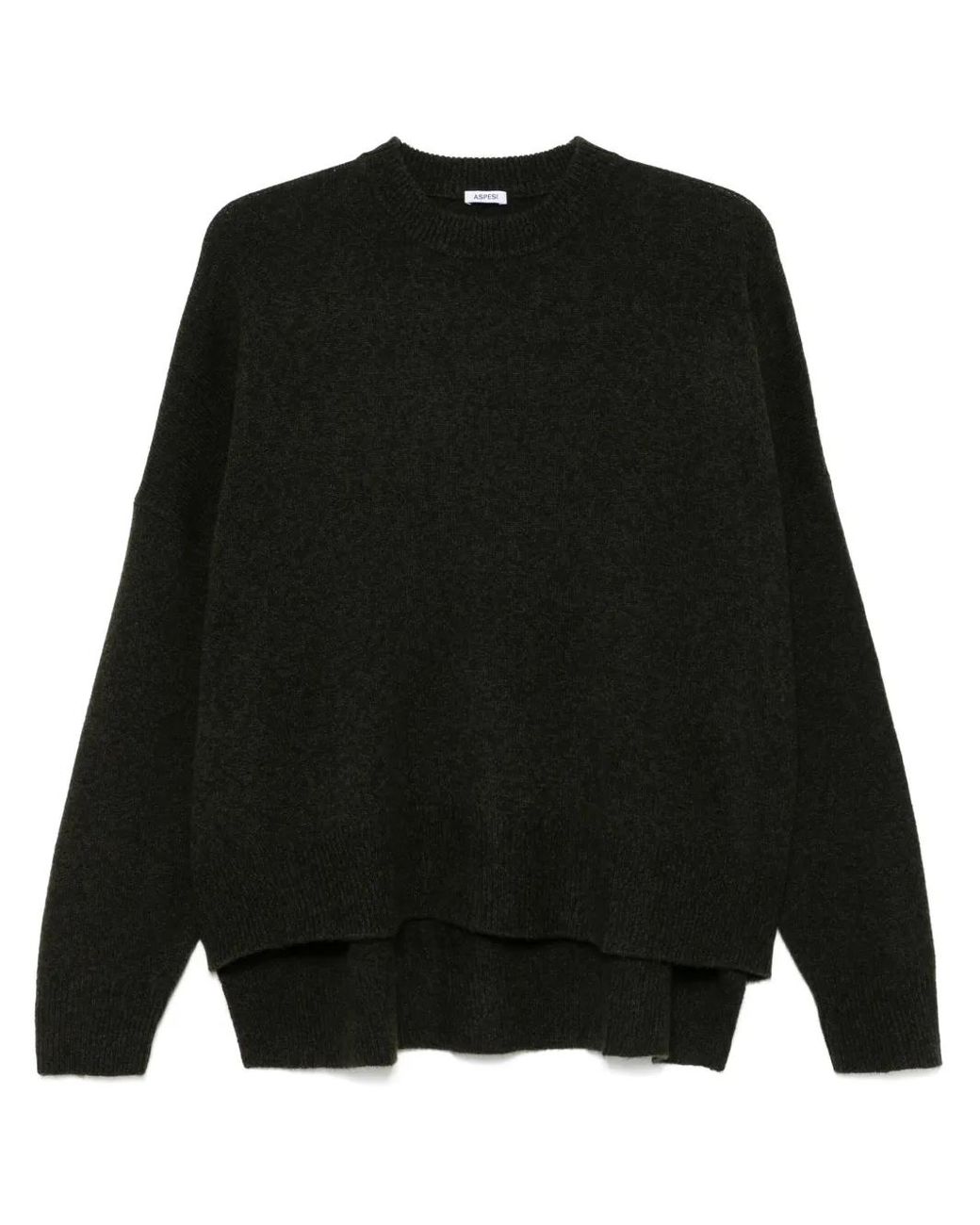 Aspesi Black Pullover Aus Wolle