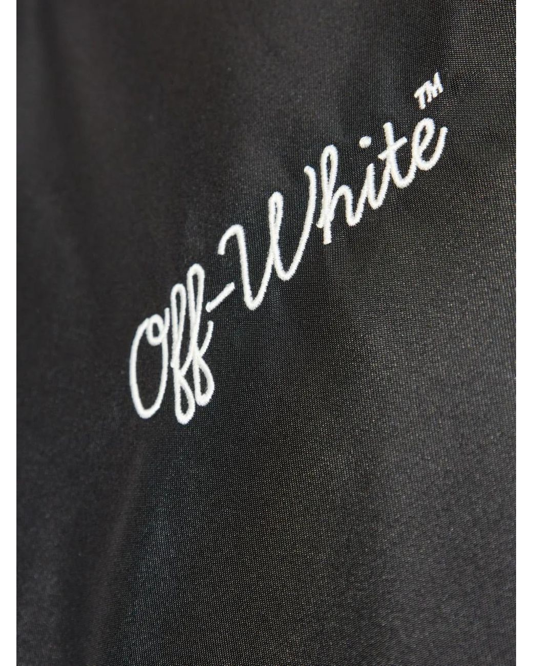Off-White c/o Virgil Abloh Gray Script Nyl Varsity Bomber for men