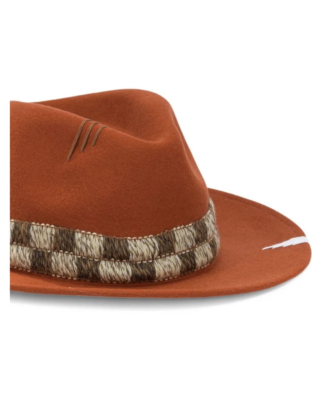 The Hat Gang I See You Check-Pattern Wool Hat in Brown | Lyst