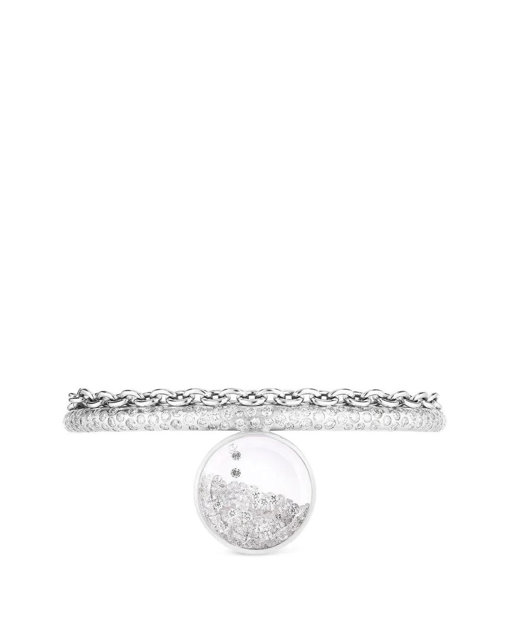 Moritz Glik White Bambole Diamond Cuff Bracelet
